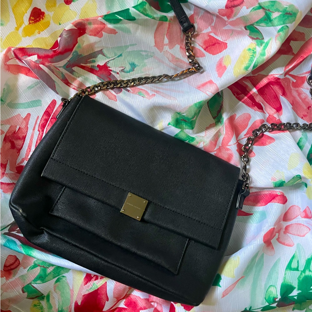 Armani Exchange Black Crossbody Chained Strap Handbag 🎄CUTE FOR THE HOLIDAYS!🎄